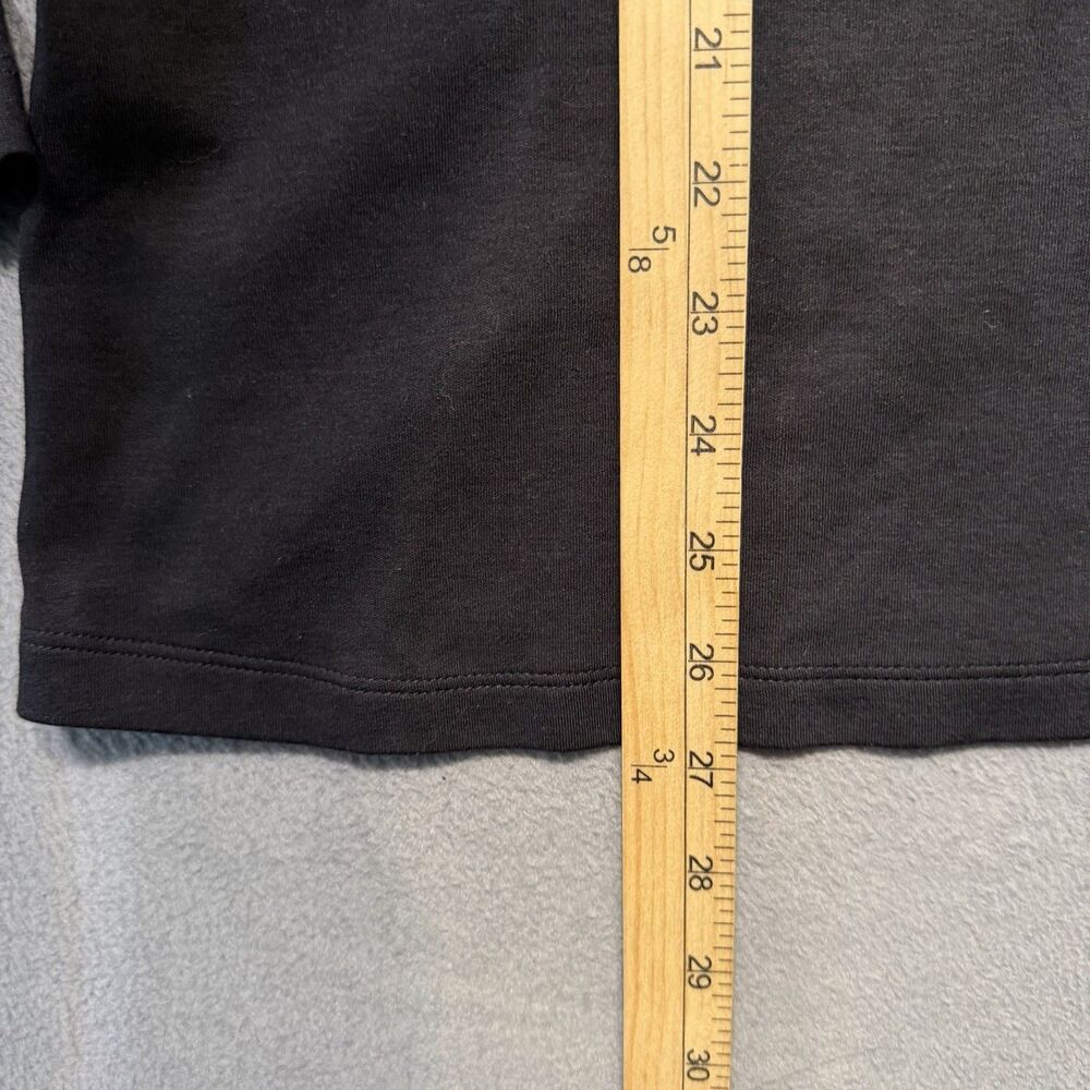 St Johns Bay Womens XL Mock Neck Shirt Black Long Sleeve Cotton T Shirt NWT - Picture 7 of 7